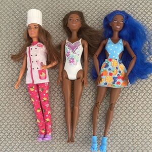 Mattel Barbie Doll Bundle Made To Move Africa. American Chef